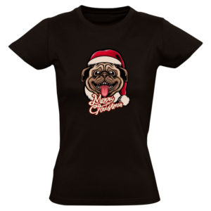 Merry christmas hond T-shirt Dames