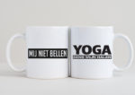 Mij niet bellen en yoga mokken