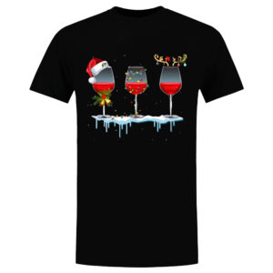 Kerst wijnglazen Heren T-shirt
