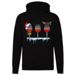 Kerst wijnglazen Hoodie