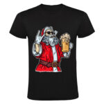 Kerstman met bier Heren T-shirt