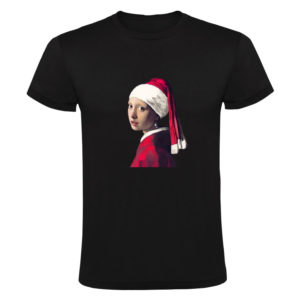 Meisje met de parel kerstmuts Heren T-shirt