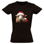 Schaap met een kerstmuts Dames T-shirt