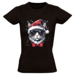Santa cat Dames T-shirt