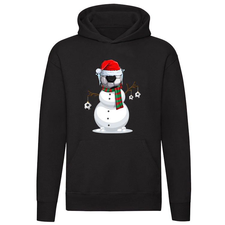 Kerst sneeuwpop met voetbal Hoodie