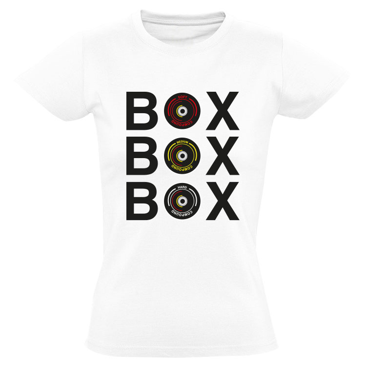 Box Box Box Dames T-shirt - Afbeelding 2