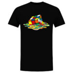 Gesmolten Rubiks Cube Heren T-shirt