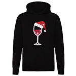 Wijnglas Met Een Kerstmuts Hoodie