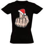 Kerst Middelvinger Dames T-shirt