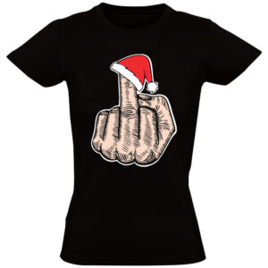 Kerst Middelvinger Dames T-shirt