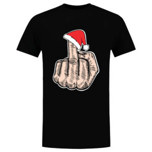 Kerst Middelvinger Heren T-shirt