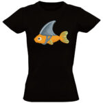 Vis met een haaienvin Dames T-shirt
